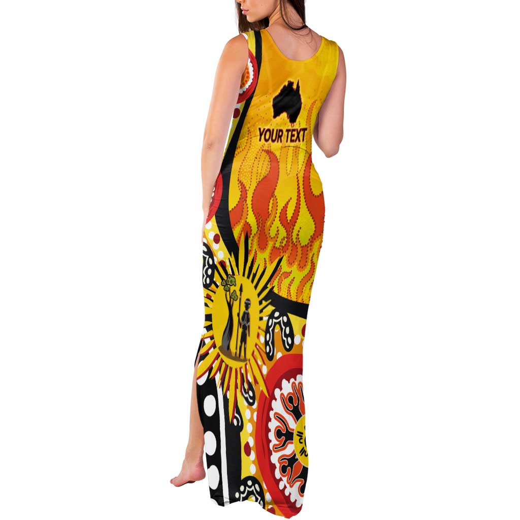 Australia Bushfire Aboriginal Personalised Tank Maxi Dress Bush Fire Dreaming - Aussie Hoodie