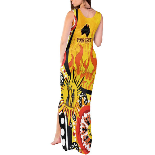 Australia Bushfire Aboriginal Personalised Tank Maxi Dress Bush Fire Dreaming - Aussie Hoodie