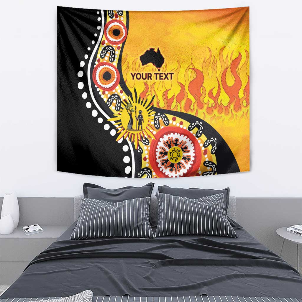 Australia Bushfire Aboriginal Personalised Tapestry Bush Fire Dreaming - Aussie Hoodie