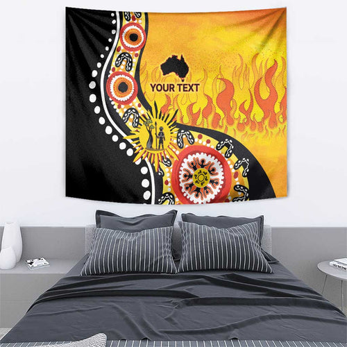 Australia Bushfire Aboriginal Personalised Tapestry Bush Fire Dreaming - Aussie Hoodie