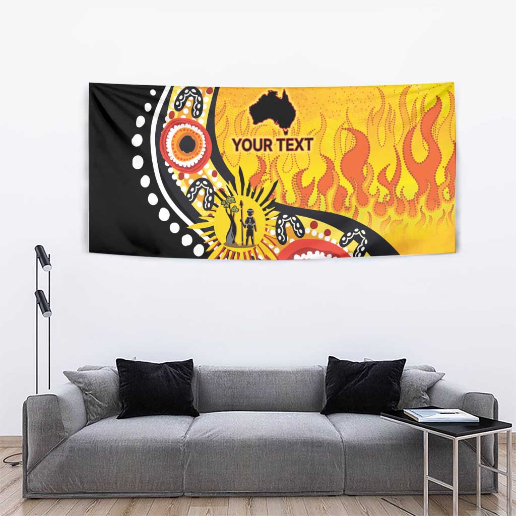 Australia Bushfire Aboriginal Personalised Tapestry Bush Fire Dreaming - Aussie Hoodie