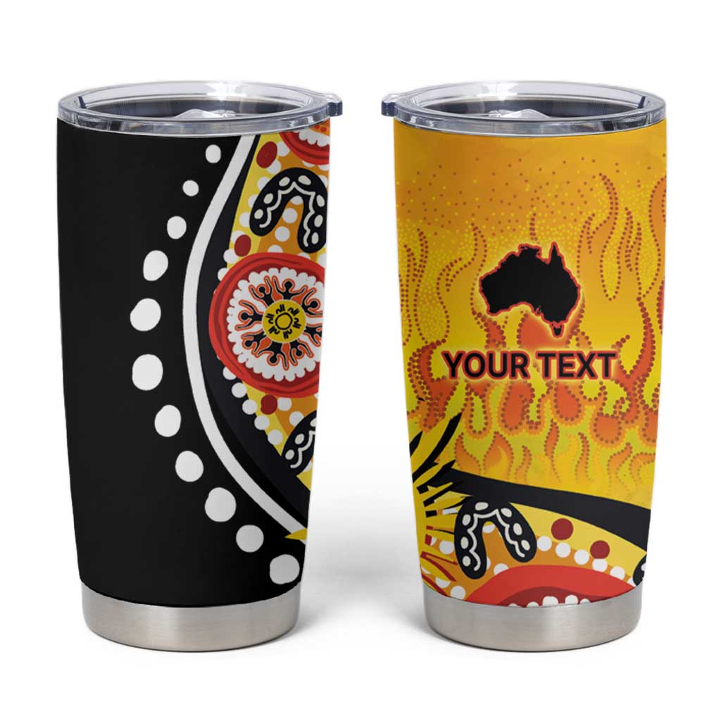 Australia Bushfire Aboriginal Personalised Tumbler Cup Bush Fire Dreaming - Aussie Hoodie