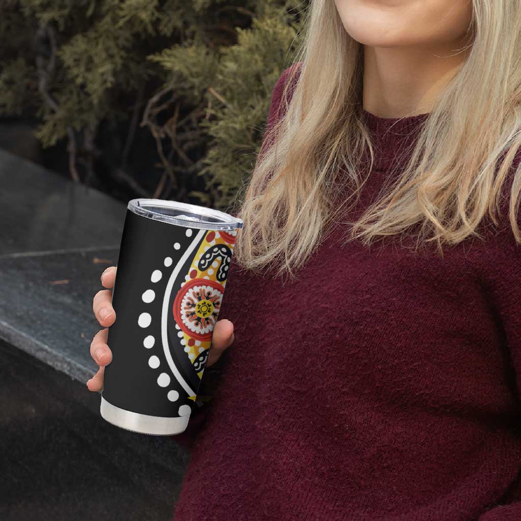 Australia Bushfire Aboriginal Personalised Tumbler Cup Bush Fire Dreaming - Aussie Hoodie