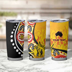Australia Bushfire Aboriginal Personalised Tumbler Cup Bush Fire Dreaming - Aussie Hoodie