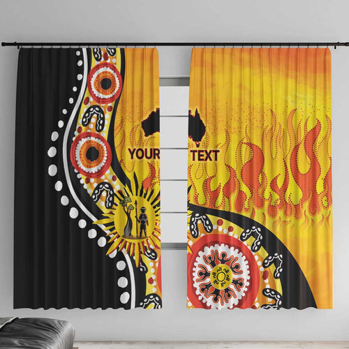 Australia Bushfire Aboriginal Personalised Window Curtain Bush Fire Dreaming - Aussie Hoodie