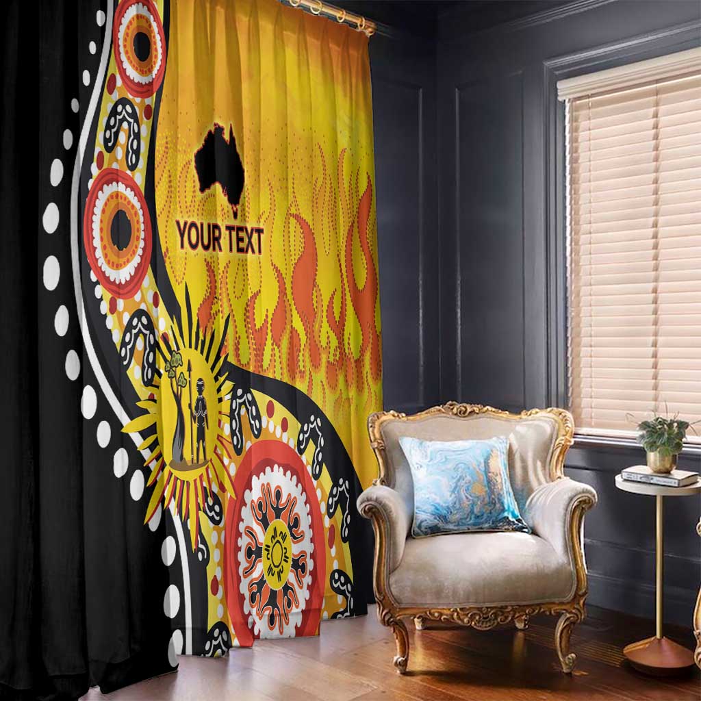 Australia Bushfire Aboriginal Personalised Window Curtain Bush Fire Dreaming - Aussie Hoodie