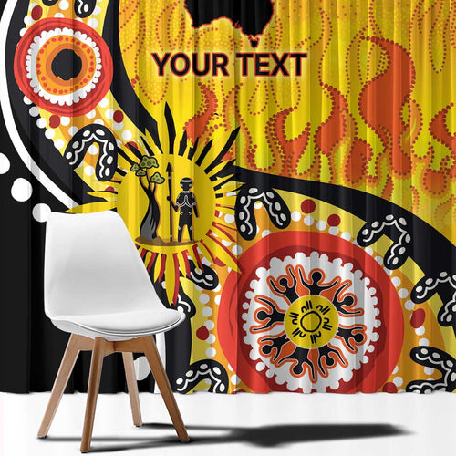 Australia Bushfire Aboriginal Personalised Window Curtain Bush Fire Dreaming - Aussie Hoodie