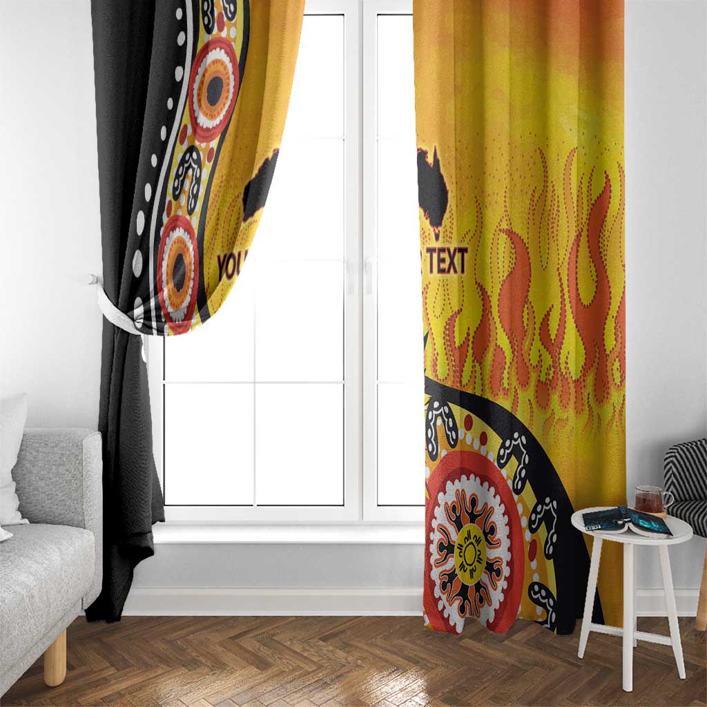 Australia Bushfire Aboriginal Personalised Window Curtain Bush Fire Dreaming - Aussie Hoodie