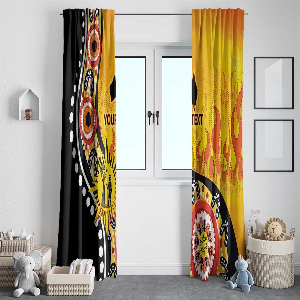 Australia Bushfire Aboriginal Personalised Window Curtain Bush Fire Dreaming - Aussie Hoodie