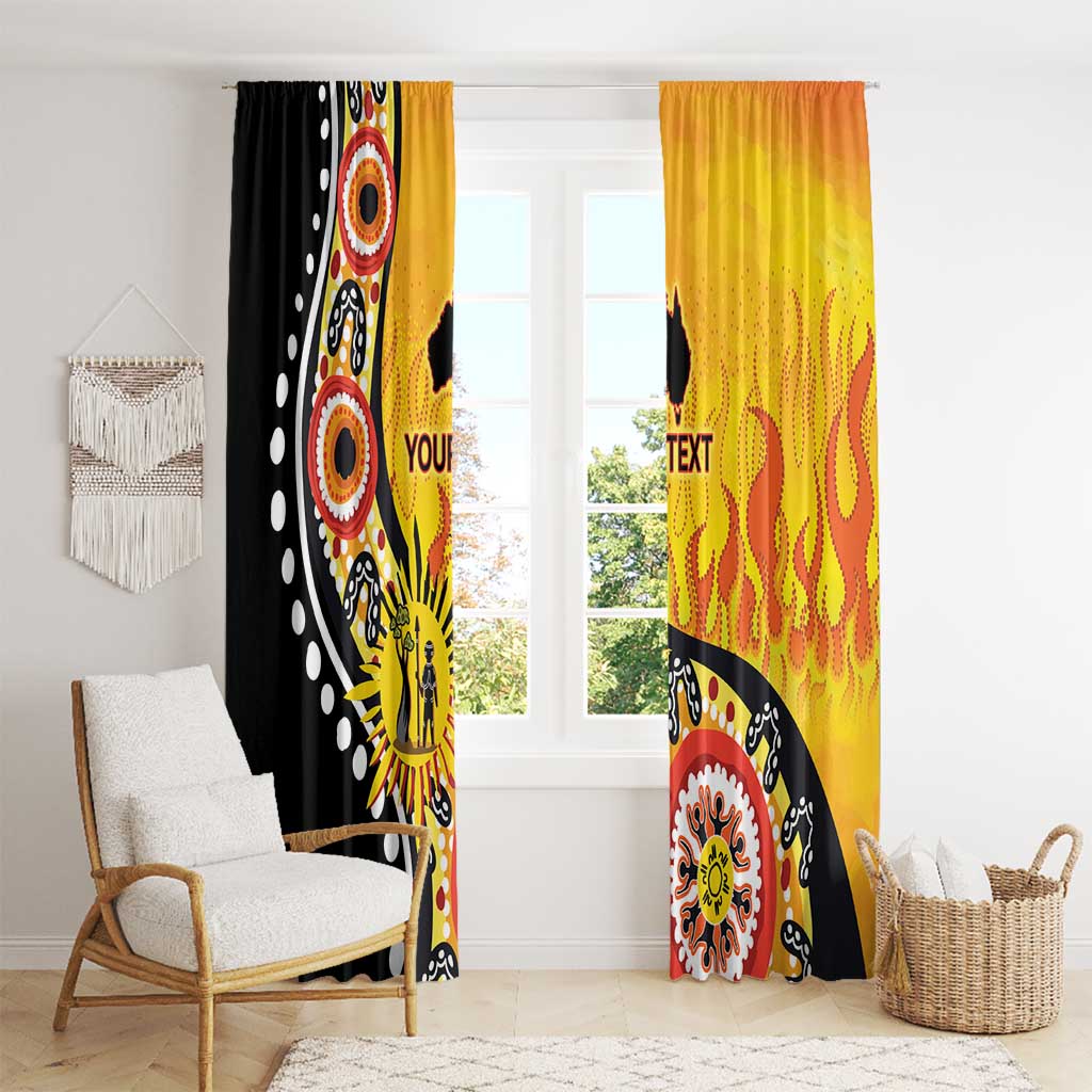 Australia Bushfire Aboriginal Personalised Window Curtain Bush Fire Dreaming - Aussie Hoodie