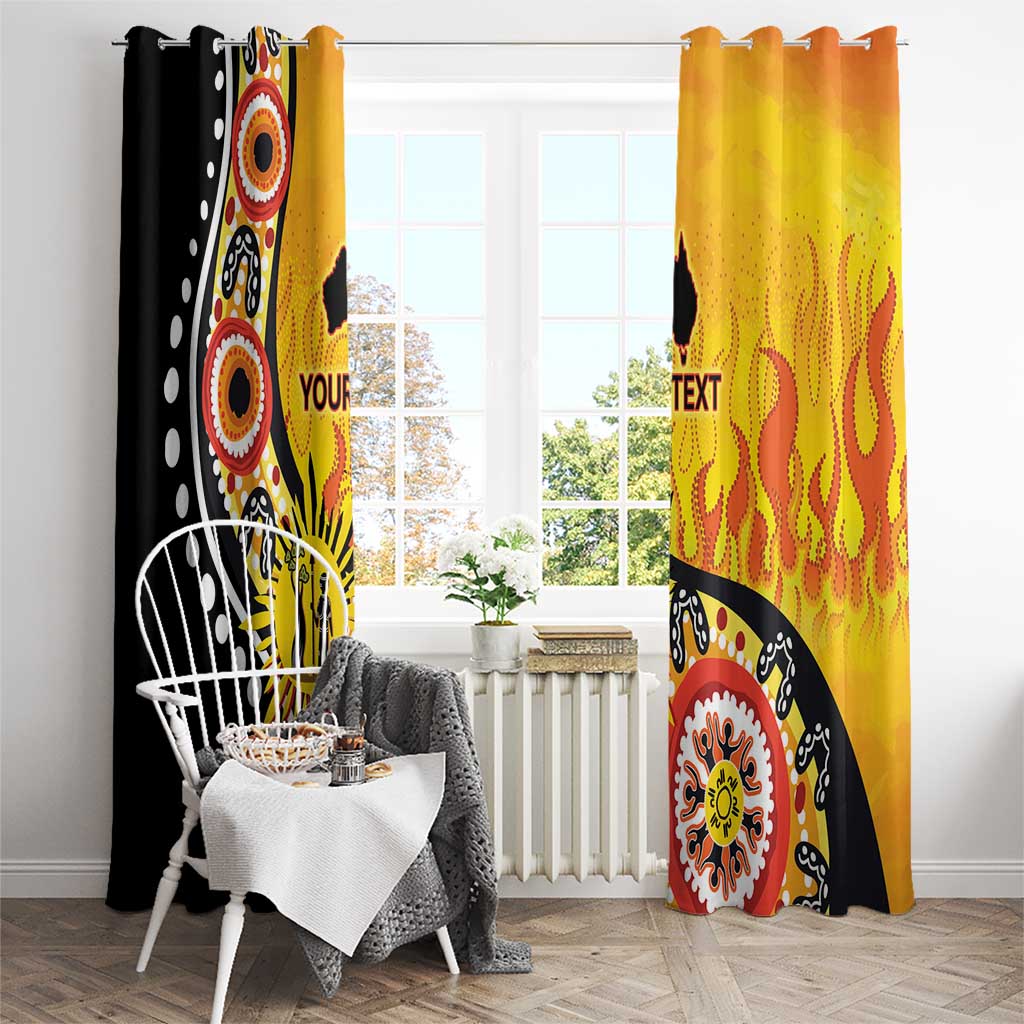 Australia Bushfire Aboriginal Personalised Window Curtain Bush Fire Dreaming - Aussie Hoodie