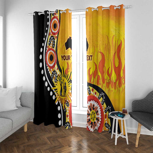 Australia Bushfire Aboriginal Personalised Window Curtain Bush Fire Dreaming - Aussie Hoodie