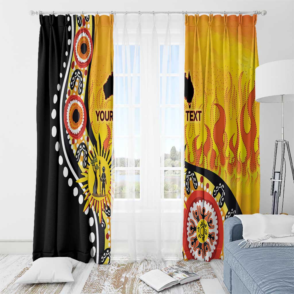 Australia Bushfire Aboriginal Personalised Window Curtain Bush Fire Dreaming - Aussie Hoodie