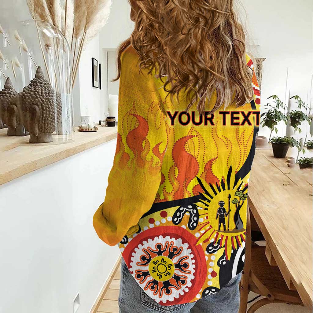 Australia Bushfire Aboriginal Personalised Women Casual Shirt Bush Fire Dreaming - Aussie Hoodie
