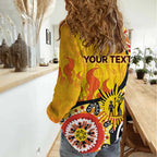 Australia Bushfire Aboriginal Personalised Women Casual Shirt Bush Fire Dreaming - Aussie Hoodie
