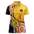 Australia Bushfire Aboriginal Personalised Women Polo Shirt Bush Fire Dreaming - Aussie Hoodie