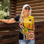 Australia Bushfire Aboriginal Personalised Women Polo Shirt Bush Fire Dreaming - Aussie Hoodie