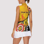 Australia Bushfire Aboriginal Personalised Women Sleeveless Polo Shirt Bush Fire Dreaming - Aussie Hoodie