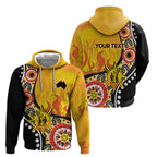 Australia Bushfire Aboriginal Personalised Zip Hoodie Bush Fire Dreaming - Aussie Hoodie