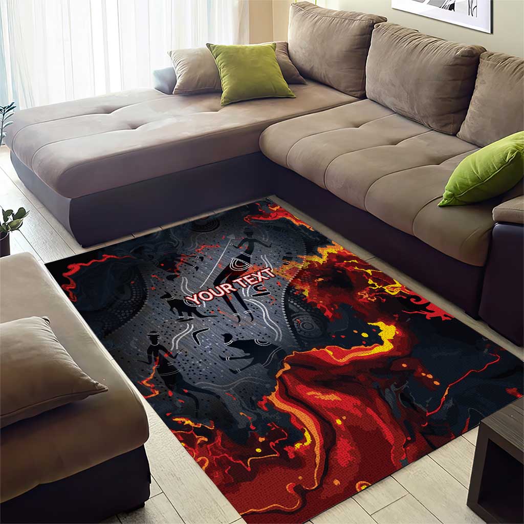 Australia Bushfire Aboriginal Personalised Area Rug Fire Dreaming Healing Country - Aussie Hoodie