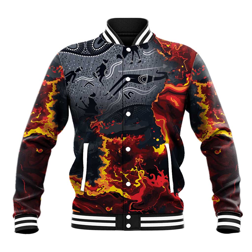 Australia Bushfire Aboriginal Personalised Baseball Jacket Fire Dreaming Healing Country - Aussie Hoodie