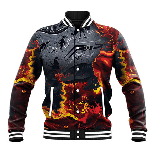 Australia Bushfire Aboriginal Personalised Baseball Jacket Fire Dreaming Healing Country - Aussie Hoodie