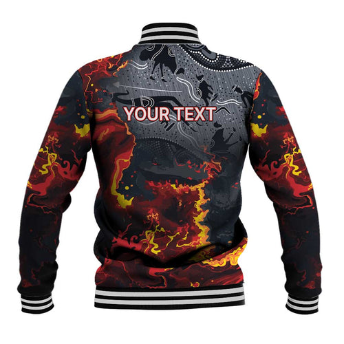 Australia Bushfire Aboriginal Personalised Baseball Jacket Fire Dreaming Healing Country - Aussie Hoodie