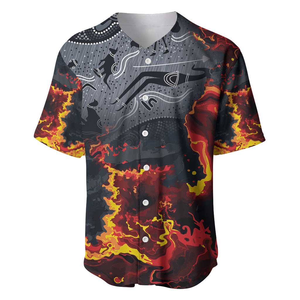 Australia Bushfire Aboriginal Personalised Baseball Jersey Fire Dreaming Healing Country - Aussie Hoodie