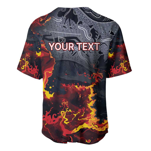 Australia Bushfire Aboriginal Personalised Baseball Jersey Fire Dreaming Healing Country - Aussie Hoodie