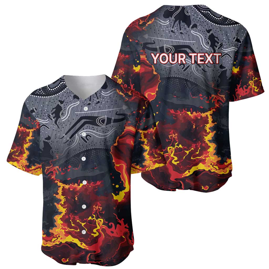 Australia Bushfire Aboriginal Personalised Baseball Jersey Fire Dreaming Healing Country - Aussie Hoodie
