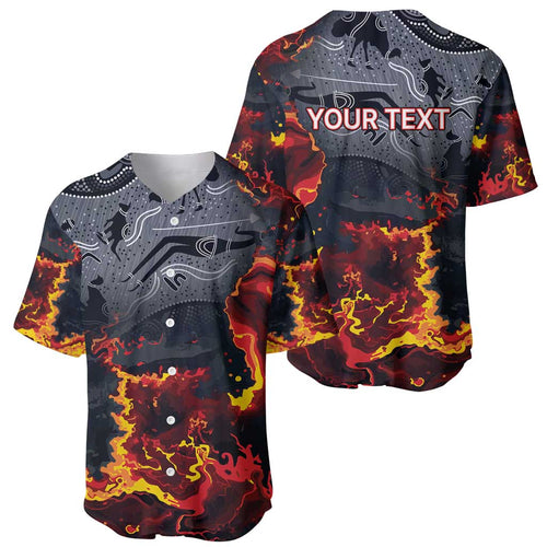 Australia Bushfire Aboriginal Personalised Baseball Jersey Fire Dreaming Healing Country - Aussie Hoodie