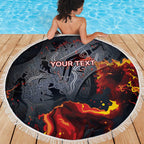 Australia Bushfire Aboriginal Personalised Beach Blanket Fire Dreaming Healing Country - Aussie Hoodie