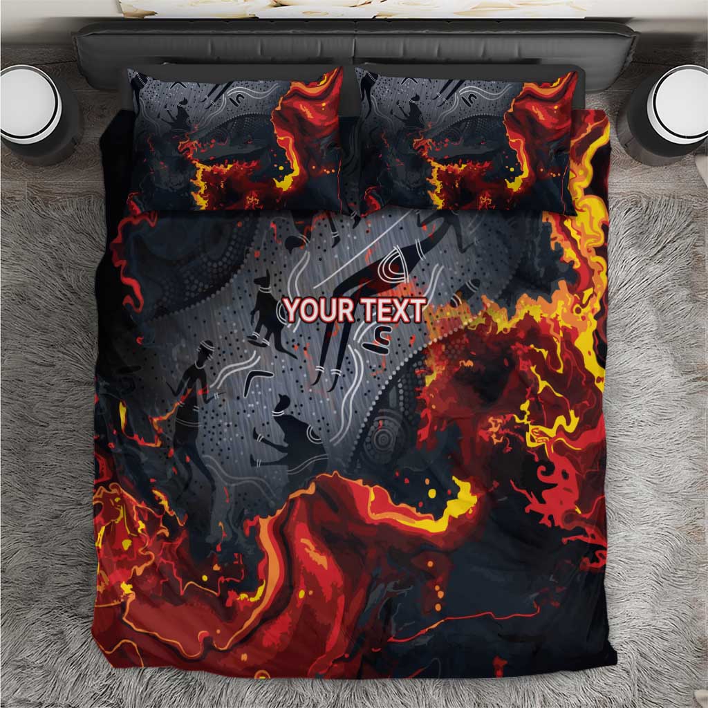 Australia Bushfire Aboriginal Personalised Bedding Set Fire Dreaming Healing Country - Aussie Hoodie
