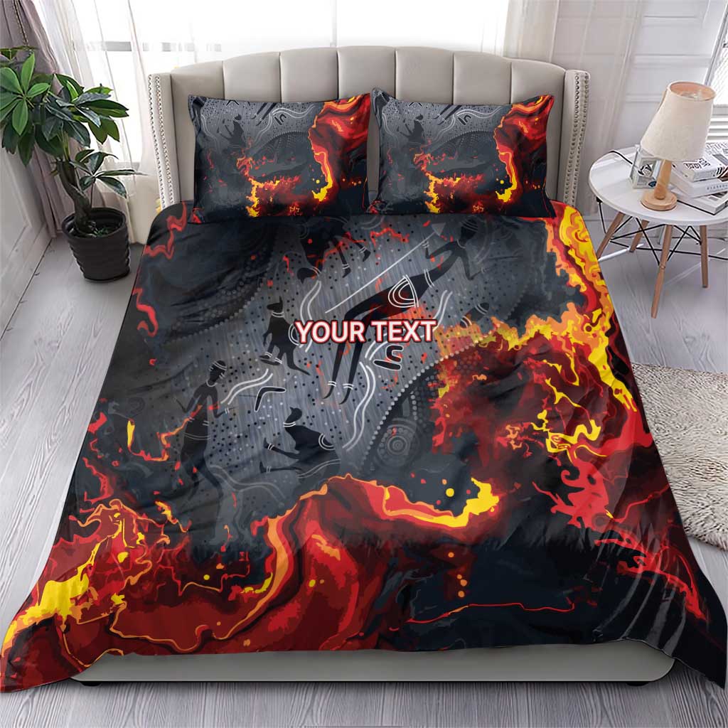 Australia Bushfire Aboriginal Personalised Bedding Set Fire Dreaming Healing Country - Aussie Hoodie