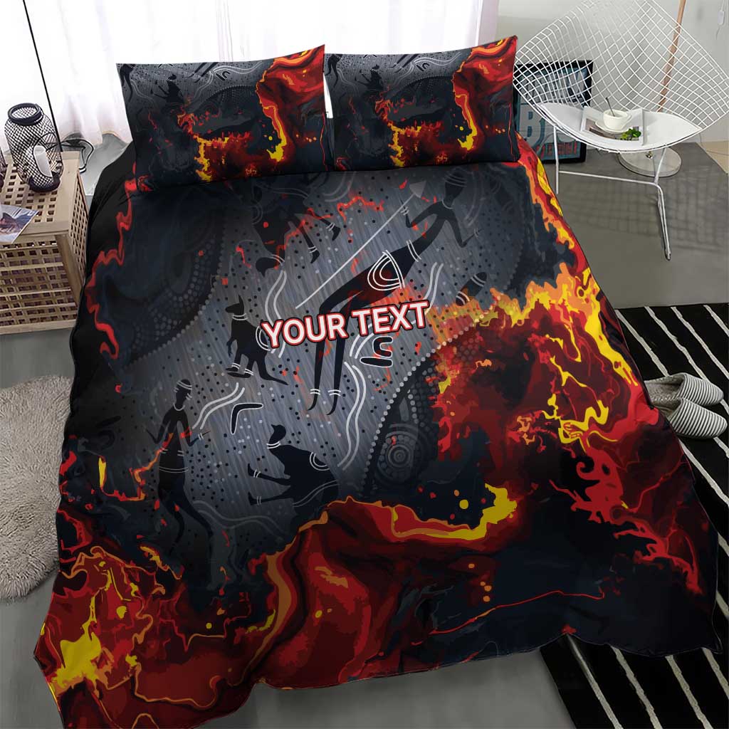 Australia Bushfire Aboriginal Personalised Bedding Set Fire Dreaming Healing Country - Aussie Hoodie