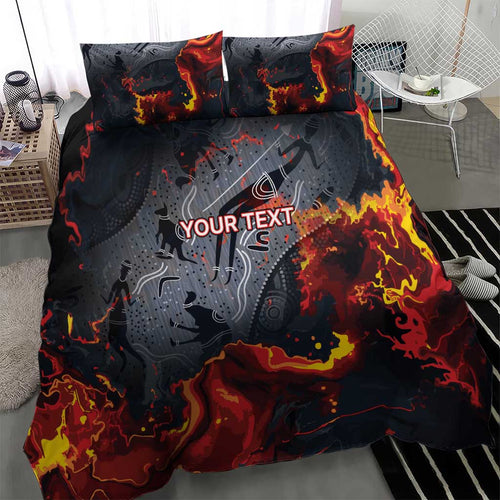 Australia Bushfire Aboriginal Personalised Bedding Set Fire Dreaming Healing Country - Aussie Hoodie