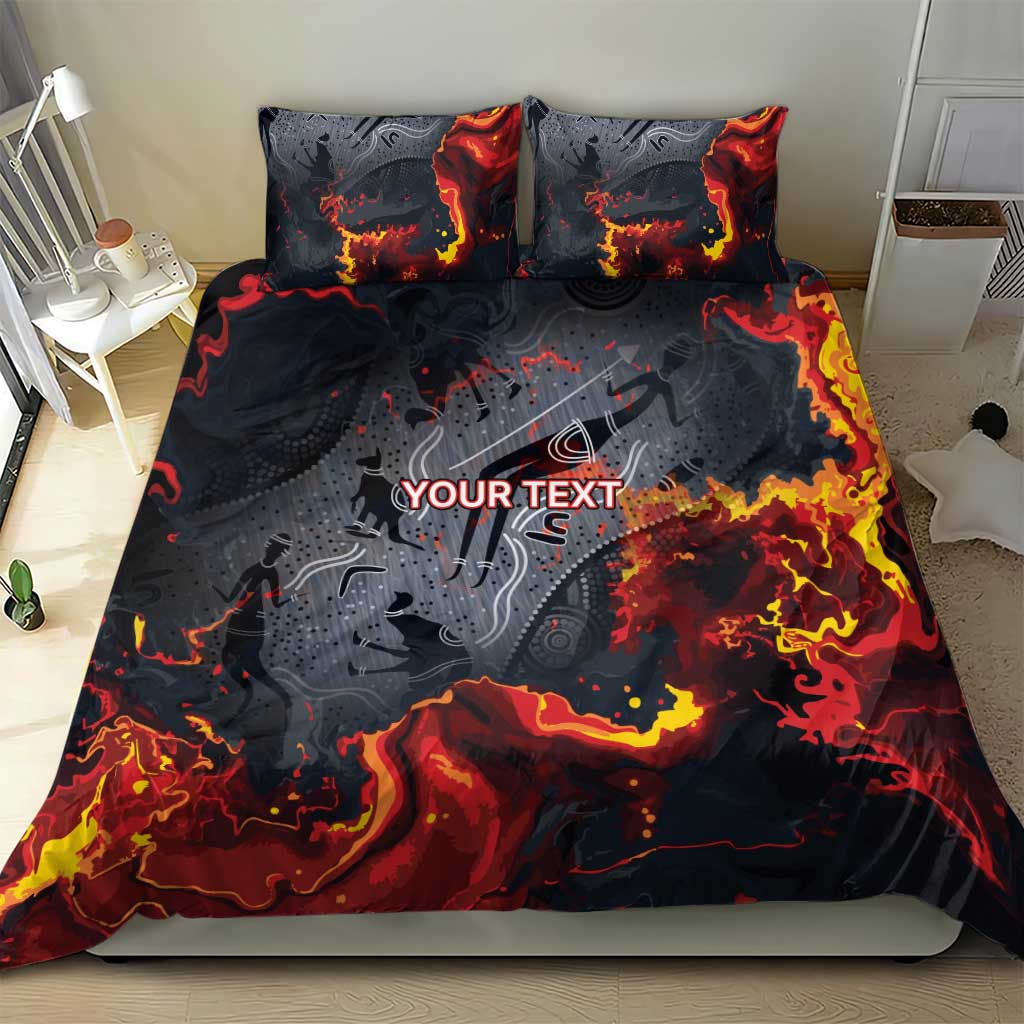 Australia Bushfire Aboriginal Personalised Bedding Set Fire Dreaming Healing Country - Aussie Hoodie