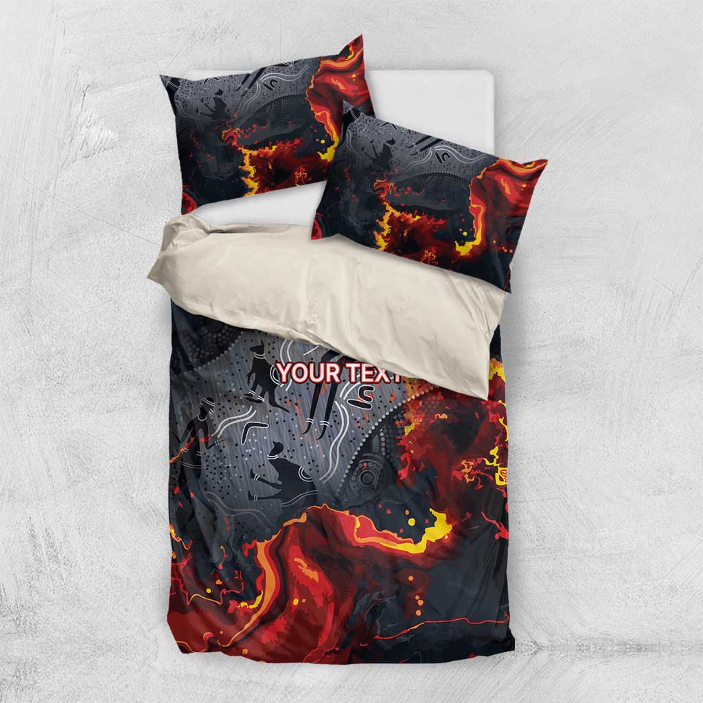 Australia Bushfire Aboriginal Personalised Bedding Set Fire Dreaming Healing Country - Aussie Hoodie