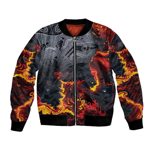 Australia Bushfire Aboriginal Personalised Bomber Jacket Fire Dreaming Healing Country - Aussie Hoodie