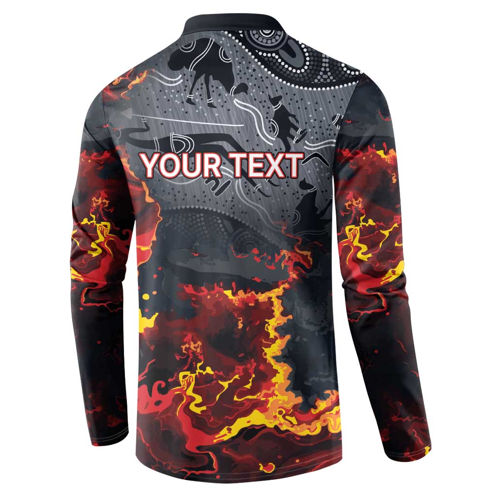 Australia Bushfire Aboriginal Personalised Button Sweatshirt Fire Dreaming Healing Country - Aussie Hoodie