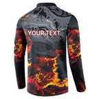 Australia Bushfire Aboriginal Personalised Button Sweatshirt Fire Dreaming Healing Country - Aussie Hoodie