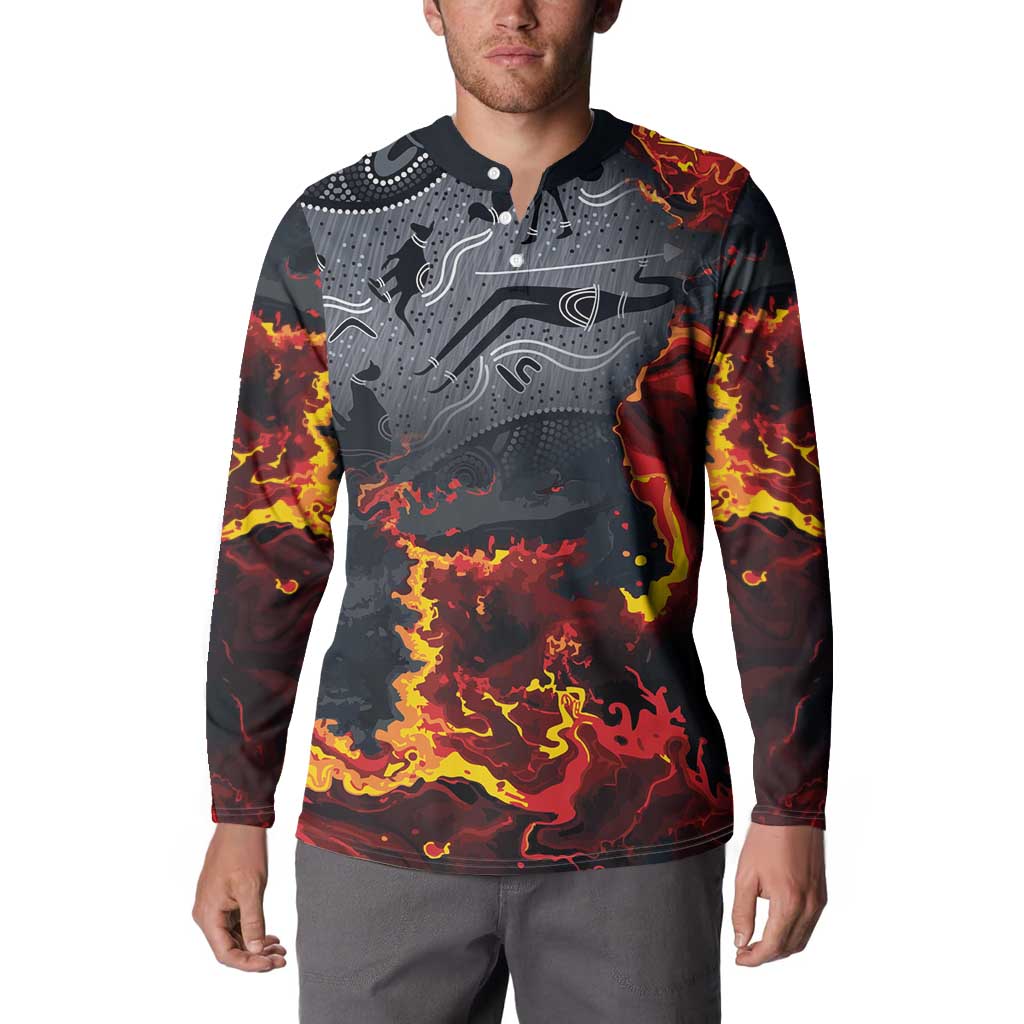Australia Bushfire Aboriginal Personalised Button Sweatshirt Fire Dreaming Healing Country - Aussie Hoodie