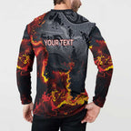 Australia Bushfire Aboriginal Personalised Button Sweatshirt Fire Dreaming Healing Country - Aussie Hoodie