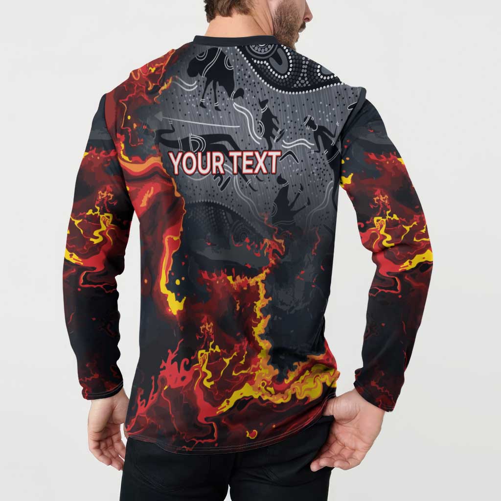 Australia Bushfire Aboriginal Personalised Button Sweatshirt Fire Dreaming Healing Country - Aussie Hoodie