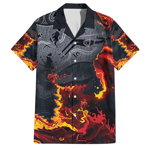 Australia Bushfire Aboriginal Personalised Family Matching Long Sleeve Bodycon Dress and Hawaiian Shirt Fire Dreaming Healing Country - Aussie Hoodie