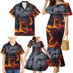 Australia Bushfire Aboriginal Personalised Family Matching Mermaid Dress and Hawaiian Shirt Fire Dreaming Healing Country - Aussie Hoodie