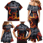 Australia Bushfire Aboriginal Personalised Family Matching Mermaid Dress and Hawaiian Shirt Fire Dreaming Healing Country - Aussie Hoodie