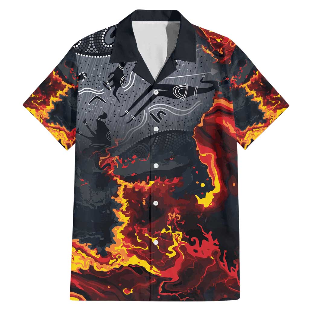 Australia Bushfire Aboriginal Personalised Family Matching Mermaid Dress and Hawaiian Shirt Fire Dreaming Healing Country - Aussie Hoodie