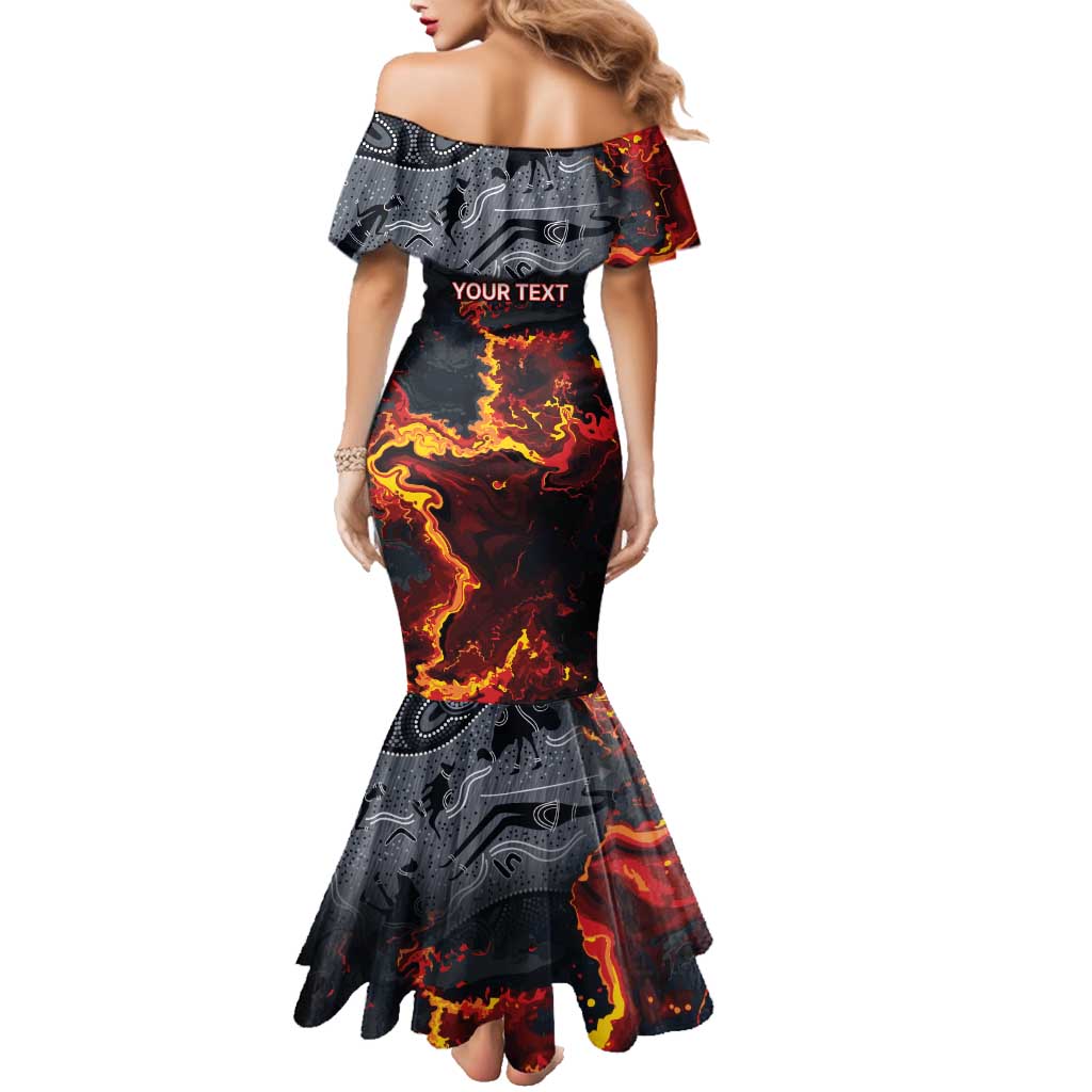 Australia Bushfire Aboriginal Personalised Family Matching Mermaid Dress and Hawaiian Shirt Fire Dreaming Healing Country - Aussie Hoodie