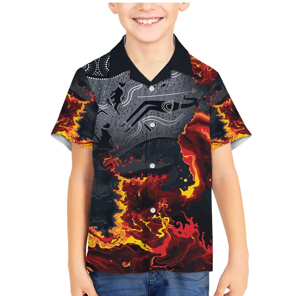 Australia Bushfire Aboriginal Personalised Family Matching Mermaid Dress and Hawaiian Shirt Fire Dreaming Healing Country - Aussie Hoodie